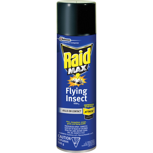 Insecticide contre les insectes volants Raid Max, 500 g, Canette a&eacute;rosol, &agrave; base de solvant Rideout Tool & Machine Inc.