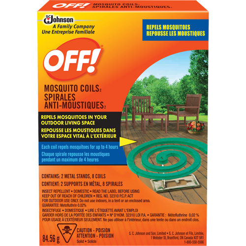 Spirales antimoustiques Off!, Sans DEET, Spirale,  Rideout Tool & Machine Inc.