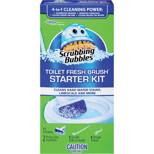Trousse de d&eacute;marrage de brosse pour cuvettes Scrubbing Bubbles Fresh Brush, Recharge Rideout Tool & Machine Inc.