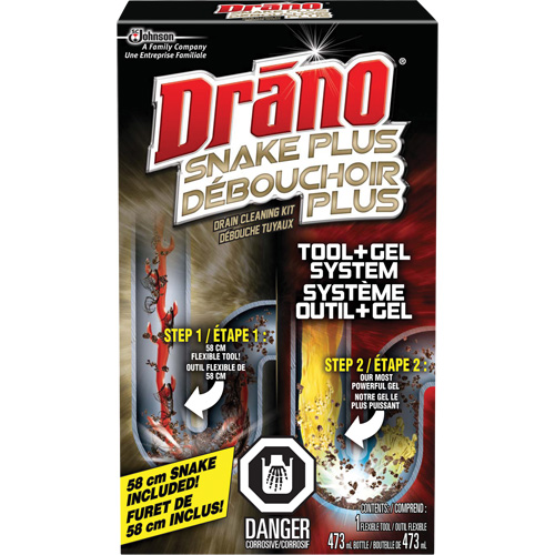 Drano&reg; Gel & Snake Tool Drain Cleaner Kit Rideout Tool & Machine Inc.