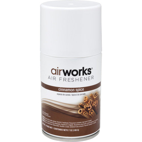 AirWorks&reg; Metered Air Fresheners, Cinnamon Spice, Aerosol Can Rideout Tool & Machine Inc.