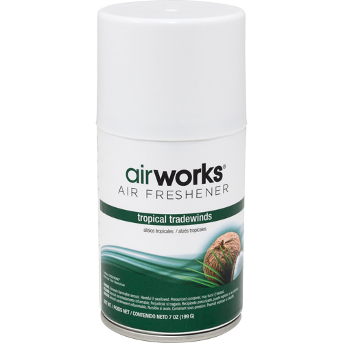 AirWorks&reg; Metered Air Fresheners, Tropical Tradewinds, Aerosol Can Rideout Tool & Machine Inc.