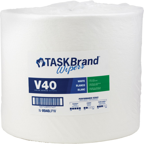 Essuie-tout de s&eacute;rie de qualit&eacute; V40 TaskBrand, Tout usage, 13" lo x 12" la Rideout Tool & Machine Inc.