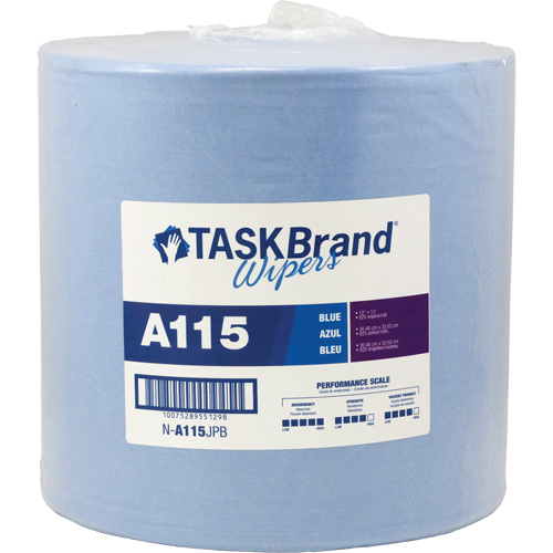 TaskBrand&reg; A115 Advanced Performance Wipers, Heavy-Duty, 13" L x 12" W Rideout Tool & Machine Inc.