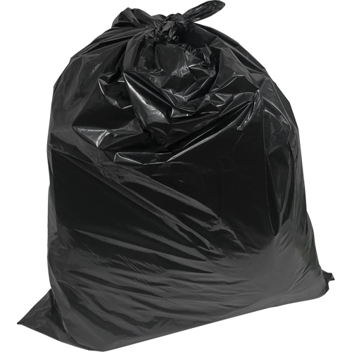 Industrial Garbage Bags, Utility, 24" W x 22" L, 0.64 mils, Black, 26 L (7 Gal.) Capacity Rideout Tool & Machine Inc.