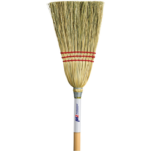 Lobby Corn Broom, 3-String, Wood Handle Rideout Tool & Machine Inc.