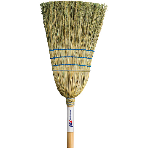 Heavy-Duty Corn Broom, 3-String, Wood Handle Rideout Tool & Machine Inc.