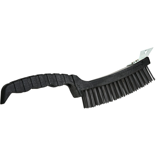 Scratch Brush, Steel, 4 x 17 Wire Rows, 12" Long Rideout Tool & Machine Inc.