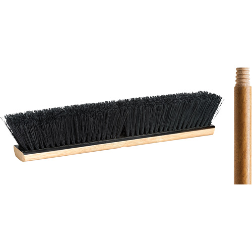 Balai-brosse avec manche, 18", Moyen, Soies Tampico Rideout Tool & Machine Inc.