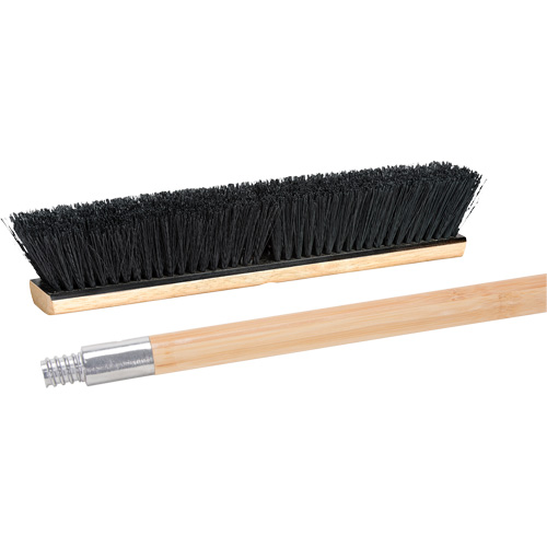 Balai-brosse avec manche &agrave; filetage m&eacute;tallique, 24", Moyen, Soies Tampico Rideout Tool & Machine Inc.