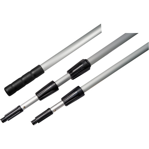 Manche rallonge &agrave; trois pi&egrave;ces, Aluminium, T&eacute;lescopique, Pointe Conique filet&eacute;e, 1" dia, 360" lo Rideout Tool & Machine Inc.