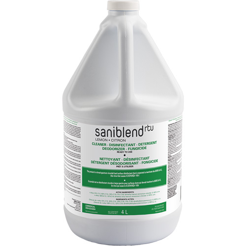 SaniBlend Ready-To-Use Disinfectant & Sanitizer, 4 L, Jug Rideout Tool & Machine Inc.