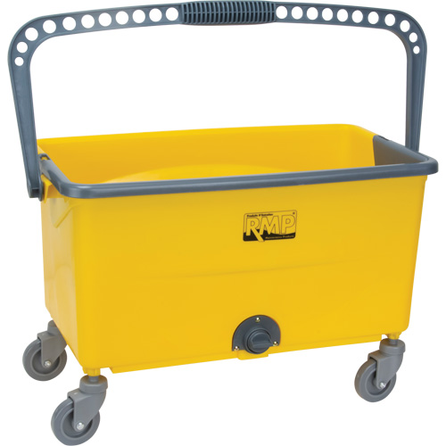Microfibre Mop Bucket & Wringer, Strainer, 11 US Gal. (44 Quart), Yellow Rideout Tool & Machine Inc.