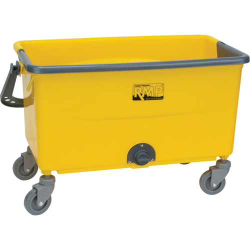 Microfibre Mop Bucket & Wringer, Strainer, 11 US Gal. (44 Quart), Yellow Rideout Tool & Machine Inc.