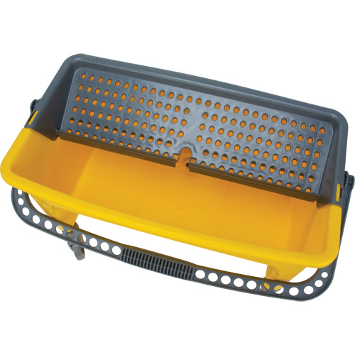 Microfibre Mop Bucket & Wringer, Strainer, 11 US Gal. (44 Quart), Yellow Rideout Tool & Machine Inc.