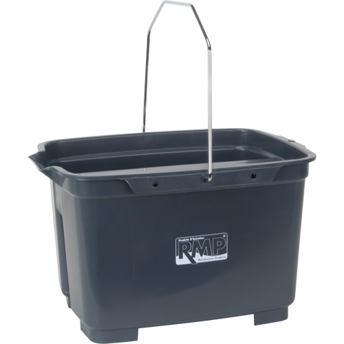 Dual Compartment Bucket, 4.75 US Gal. (19 qt.) Capacity, Grey Rideout Tool & Machine Inc.