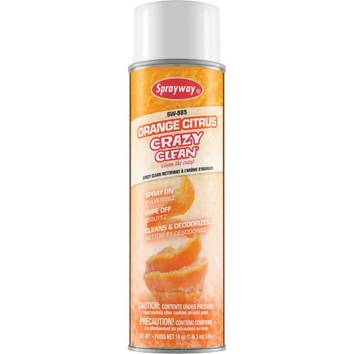 Nettoyant &agrave; l'ar&ocirc;me d'oranges Crazy Clean, 19 oz liq., Canette a&eacute;rosol Rideout Tool & Machine Inc.
