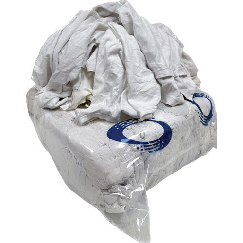 Wiping Rags, Cotton/Fleece, White, 25 lbs. Rideout Tool & Machine Inc.