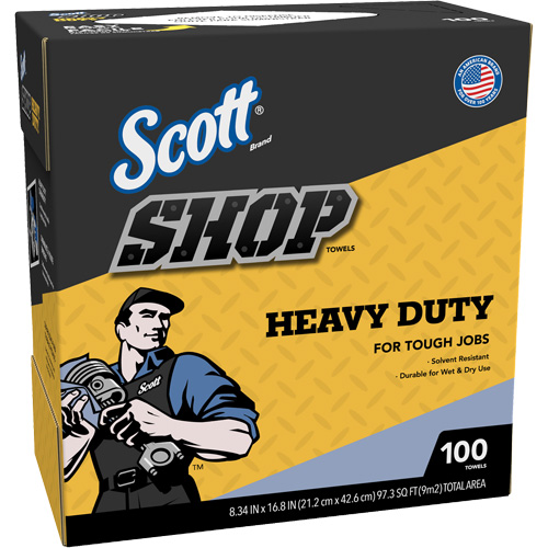 Shop Towels, Heavy-Duty, 16-4/5" L x 8-1/3" W Rideout Tool & Machine Inc.