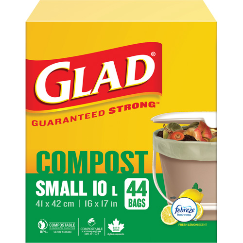 Petits sacs de compostage, R&eacute;gulier, 17" lo x 16" la, Brun, Capacit&eacute; de 10 L (3 gal.) Rideout Tool & Machine Inc.