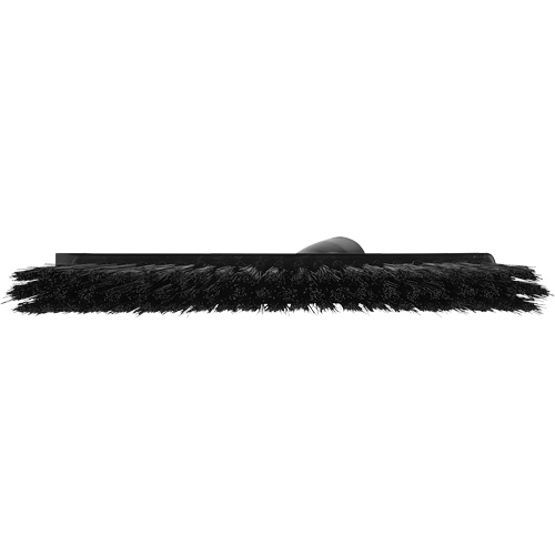 Dustpan Broom with Angled Thread, Medium Bristles, 10", Polyester, Black Rideout Tool & Machine Inc.