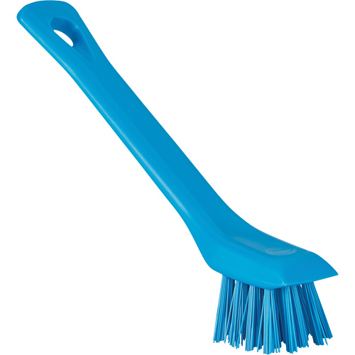 Brush with Scraping Edge, Stiff Bristles, 6" Long, Blue Rideout Tool & Machine Inc.