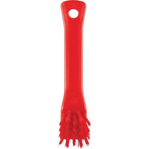 Brush with Scraping Edge, Stiff Bristles, 6" Long, Red Rideout Tool & Machine Inc.