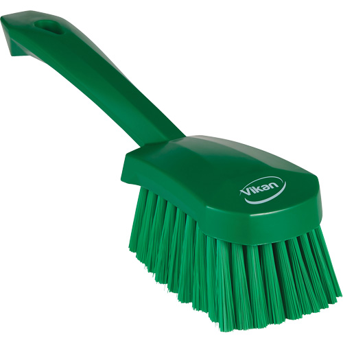 Short-Handled Washing Brush, Soft Bristles, 10-1/2" Long, Green Rideout Tool & Machine Inc.