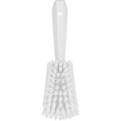 Brosse &agrave; r&eacute;curer avec manche court, Soies Doux, Longueur de 10-1/2", Blanc Rideout Tool & Machine Inc.