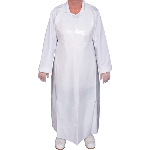 Top Dog 8 Mil. Apron, Polyurethane, 50" L x White Rideout Tool & Machine Inc.