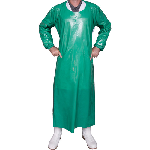 Top Dog 6 Mil. Gown, X-Large, Green, Polyurethane Rideout Tool & Machine Inc.