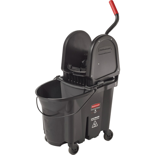 Wavebrake&reg; Bucket & Wringer, Down Press, 8.75 US Gal.(35 Quart), Black Rideout Tool & Machine Inc.