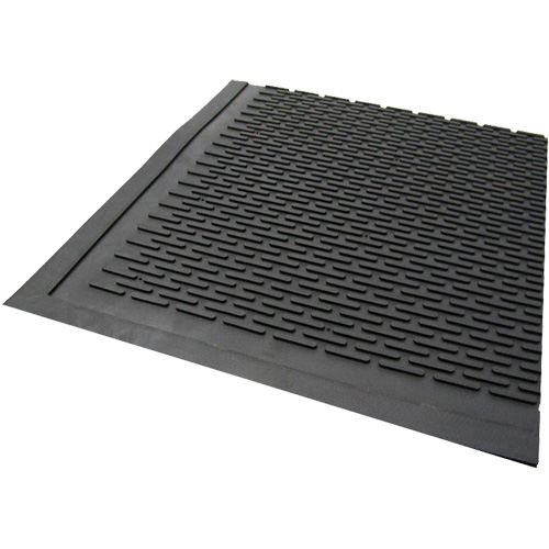 Tapis dext&eacute;rieur, Caoutchouc, Grattoir Type, Motif Plein, 3' x 5', Noir Rideout Tool & Machine Inc.