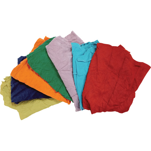 Recycled Material Wiping Rags, Cotton, Mix Colours, 25 lbs. Rideout Tool & Machine Inc.