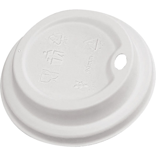 Couvercles &agrave; boire en d&ocirc;me blanc compostables Rideout Tool & Machine Inc.