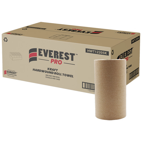 Essuie-mains en rouleaux Kraft, 1 pli, D&eacute;rouler par le centre, 205' lo Rideout Tool & Machine Inc.