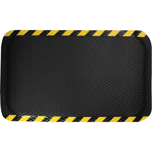 Tapis Hog Heaven, Losange, 3' x 5' x 5/8", Noir/Jaune, Nitrile Rideout Tool & Machine Inc.