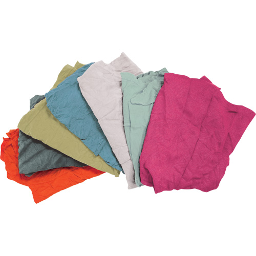 Recycled Material Wiping Rags, Terrycloth, Mix Colours, 25 lbs. Rideout Tool & Machine Inc.