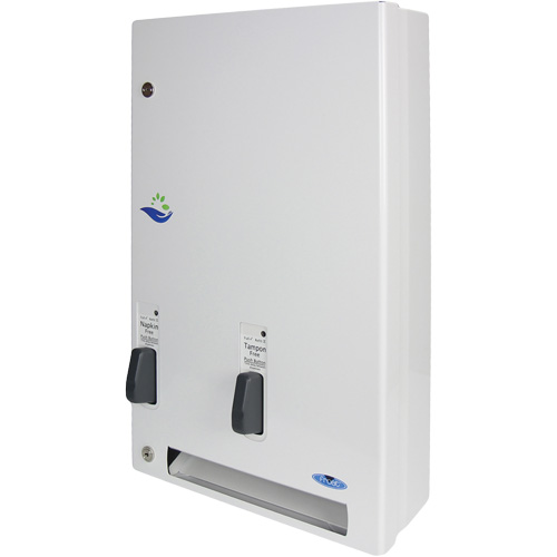 Distributeur de produits d'hygi&egrave;ne f&eacute;minine gratuits &agrave; bouton pression Rideout Tool & Machine Inc.