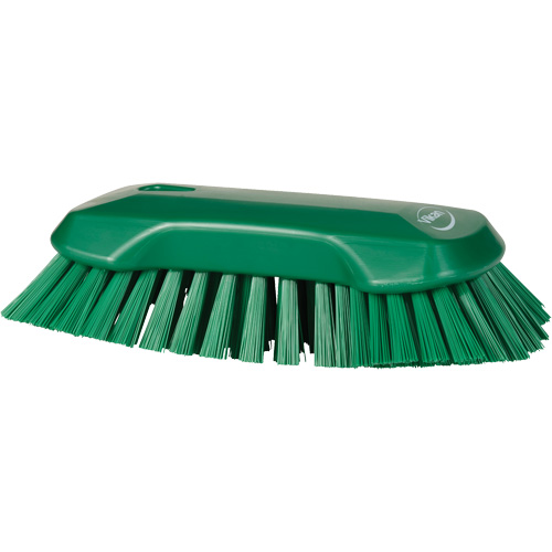 Hand Brush, Extra Stiff Bristles, 9-1/10" Long, Green Rideout Tool & Machine Inc.
