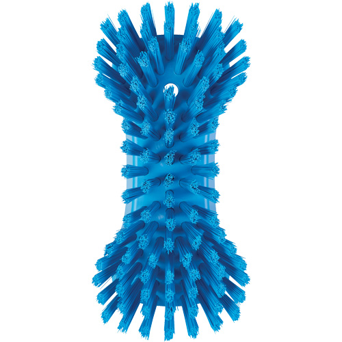 Hand Brush, Extra Stiff Bristles, 9-1/10" Long, Blue Rideout Tool & Machine Inc.