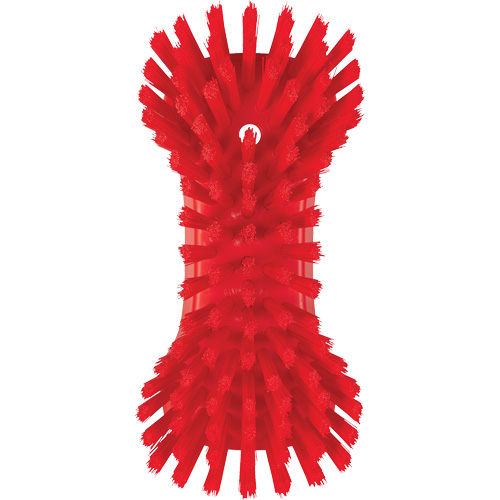 Hand Brush, Extra Stiff Bristles, 9-1/10" Long, Red Rideout Tool & Machine Inc.