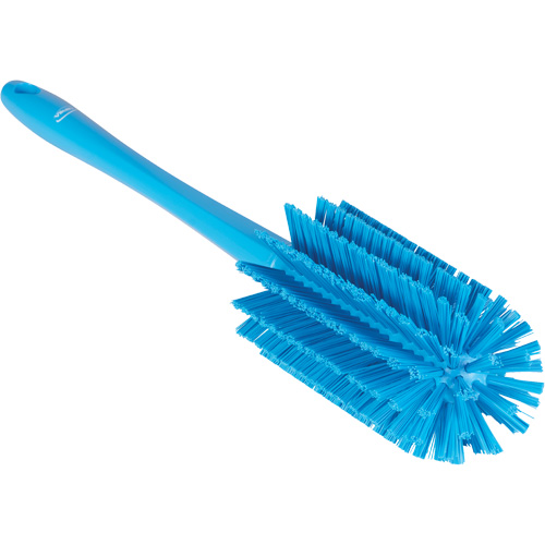 Medium Brush with Handle, Stiff Bristles, 17" Long, Blue Rideout Tool & Machine Inc.