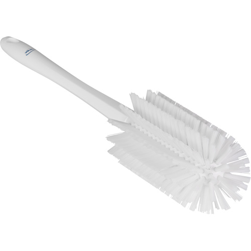 Medium Brush with Handle, Stiff Bristles, 17" Long, White Rideout Tool & Machine Inc.