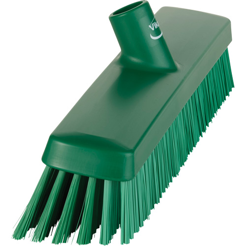 Push Broom Head, Fine/Stiff Bristles, 16-1/2", Polyester/Polypropylene, Green Rideout Tool & Machine Inc.