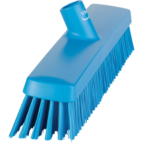 Push Broom Head, Fine/Stiff Bristles, 16-1/2", Polyester/Polypropylene, Blue Rideout Tool & Machine Inc.