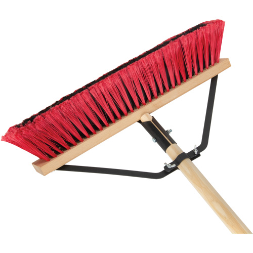 Balai-brosse &agrave; manche renforc&eacute;, 18", Moyen, Soies PVC Rideout Tool & Machine Inc.