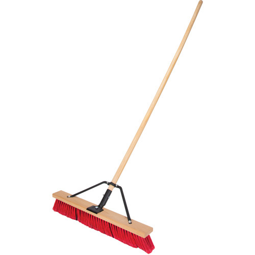 Balai-brosse &agrave; manche renforc&eacute;, 24", Moyen, Soies PVC Rideout Tool & Machine Inc.