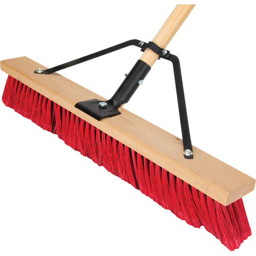 Balai-brosse &agrave; manche renforc&eacute;, 24", Moyen, Soies PVC Rideout Tool & Machine Inc.
