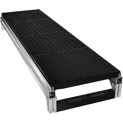 Trousse de plateforme de travail modulaire en aluminium lisse FOUNDATION, 18" la x 72" pr, Capacit&eacute; de 400 lb, Enti&egrave;rement soud&eacute; Rideout Tool & Machine Inc.